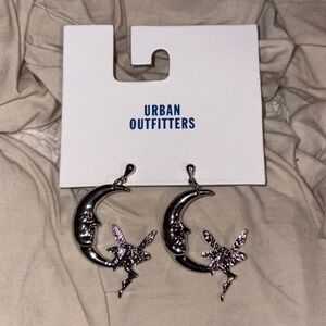 ✨ Urban Outfitters Silver Moon & Fairy Drop Earrings ✨